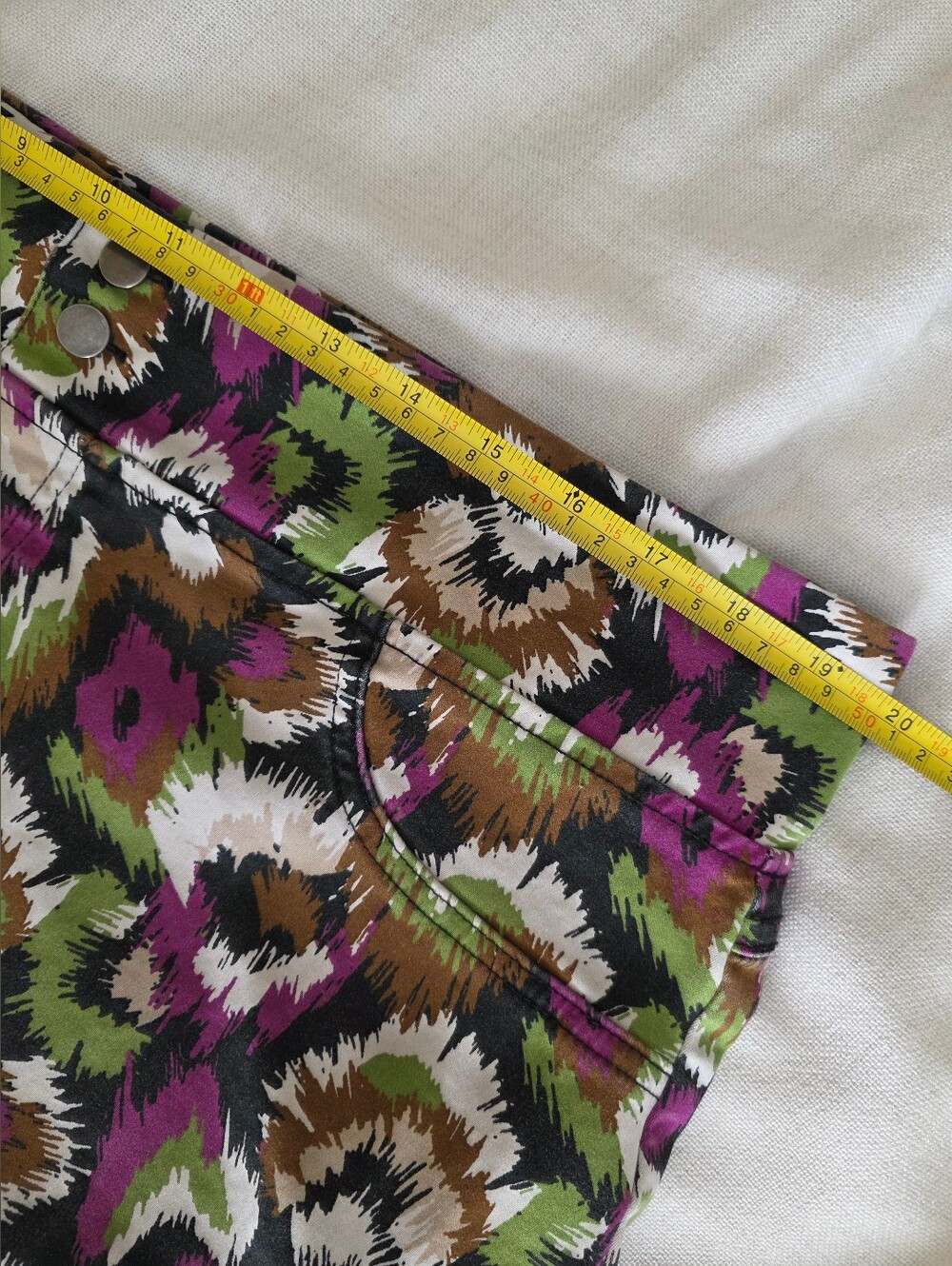 * Terra & Sky Jeggings Womens Plus Size 1x 16w-18w Skinny Mid Rise Purple Green - Picture 8 of 11